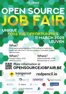 ULYSSIS Open Source Jobfair poster 2025